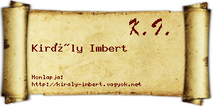 Király Imbert névjegykártya